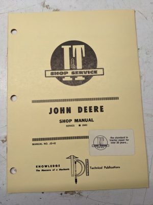 It Tractor Shop Service Repair Manual John Deere Jd Series 2840 Jd-42 I&T