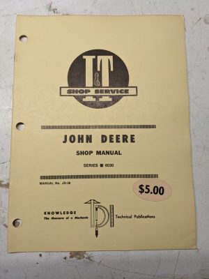 It Tractor Shop Service Repair Manual John Deere Jd Series 6030 Jd-38 Book