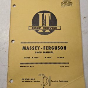 I&T Tractor Shop Service Repair Manual Massey Ferguson Mf135 Mf150 Mf165 Mf-27