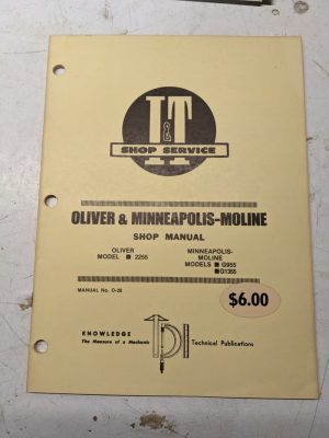 It Tractor Shop Service Manual Oliver Minneapolis Moline 2255 G955 G1355 O-26 Mm