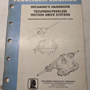 Tecumseh Engines Mechanics Hangbook Overhaul Manual Peerless Motion Drive System