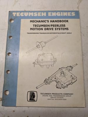 Tecumseh Engines Mechanics Hangbook Overhaul Manual Peerless Motion Drive System