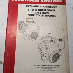 Tecumseh Engines Mechanics Hangbook Overhaul Manual 8 To 18 Hp Cast Iron 4 Cycle