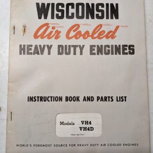 Wisconsin Air Cooled Hd Engines Instruction Book Parts List Manual Vh4 Vh4D