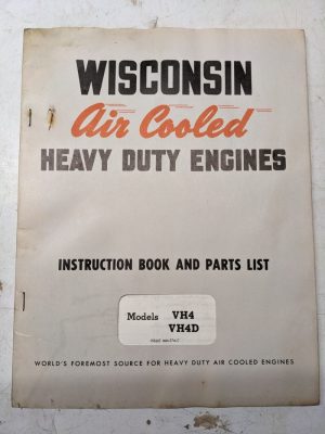 Wisconsin Air Cooled Hd Engines Instruction Book Parts List Manual Vh4 Vh4D