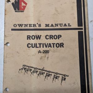 Westgo Owners Manual Attachment Tractor Row Crop Cultivator A-200