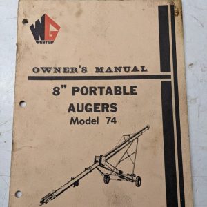 Westgo Owners Manual Attachment Tractor Portable Augers Model 74