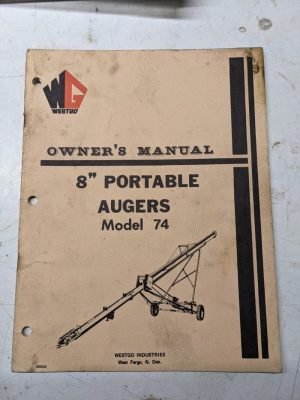 Westgo Owners Manual Attachment Tractor Portable Augers Model 74