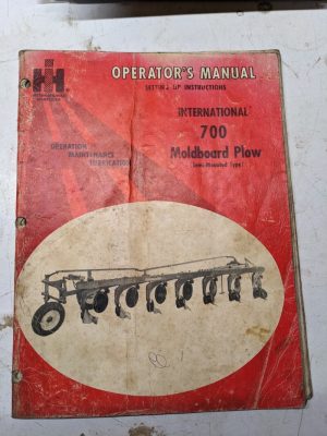 International Harvester Ih Oeprators Manual Maintenance 700 Moldboard Plow