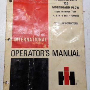 International Harvester Ih Oeprators Manual Maintenance 720 Moldboard Plow