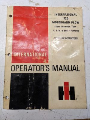 International Harvester Ih Oeprators Manual Maintenance 720 Moldboard Plow