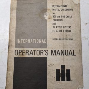International Harvester Ih Oeprators Manual Maintenance 400 500 Cyclomitor