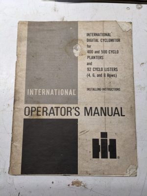 International Harvester Ih Oeprators Manual Maintenance 400 500 Cyclomitor