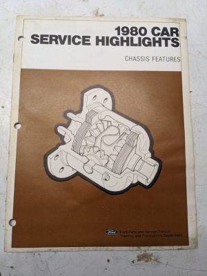 Ford 1980 Service Highlights Chassis Features Service Training Manual