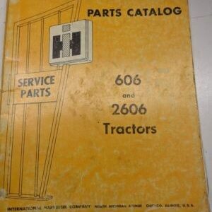 International Harvester Parts Catalog Tc-89 606 2606 Tractors Book List Oem