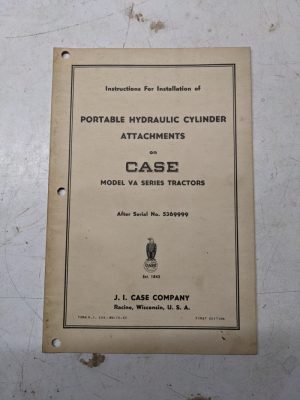 Case Instruction Manual Portable Hydraulic Cylinder Attachment Va Series Tractor