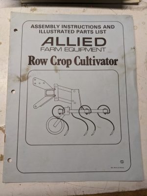 Allied Assembly Manual Parts List Book Farm Equipment Row Crow Cultivator 1976