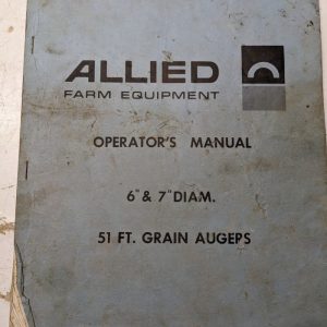 Allied Farm Equipment Operators Manual Parts List Book 51 Ft Grain Auger P-2121