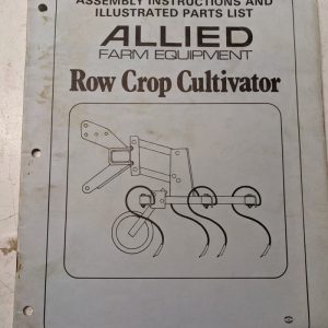 Allied Assembly Manual Parts List Book Farm Equipment Row Crow Cultivator