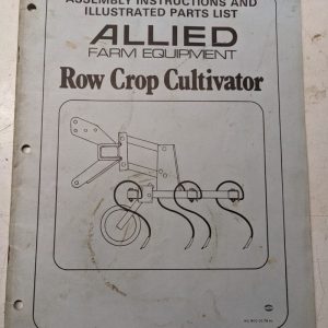 Allied Assembly Manual Parts List Book Farm Equipment Row Crow Cultivator '76