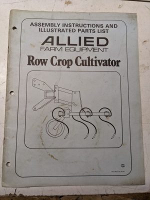 Allied Assembly Manual Parts List Book Farm Equipment Row Crow Cultivator '76