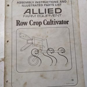 Allied Assembly Manual Parts List Book Farm Row Crow Cultivator