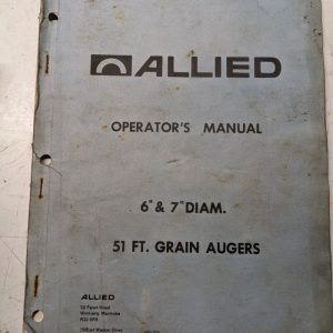 Allied Farm Equipment Operators Manual Parts List Book 51' Grain Auger P-2898