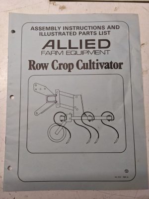 Allied Assembly Manual Parts List Book Farm Row Crow Cultivator 782 Al
