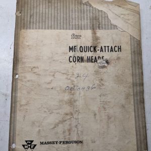 Massey Ferguson Mf Quick Attach Corn Heads Assembly Predelivery Instructions