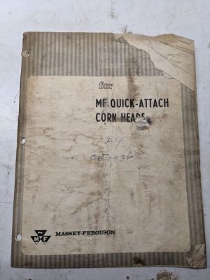 Massey Ferguson Mf Quick Attach Corn Heads Assembly Predelivery Instructions