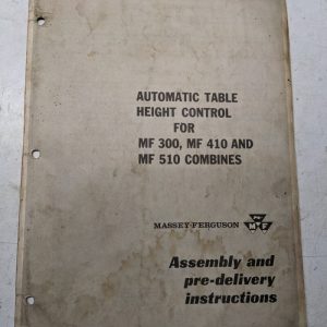 Massey Ferguson Mf Assembly Instruction Manual Automatic Height Control 300 510