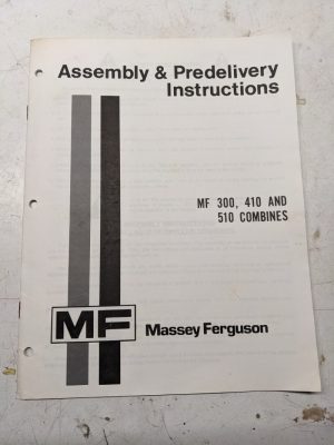Massey Ferguson Assembly Instruction Manual Mf 300 410 510 Combines