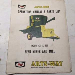 Arts Way Operators Manual Parts List Book Model 425 325 Feed Mixer & Mill Farm