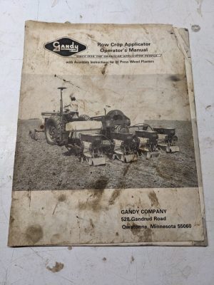 Gandy Row Crop Applicator Operators Manual Ih Press Wheel Planter Parts List