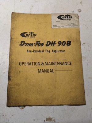 Curtis Dyna Fog Dh-90B Applicator Operation Maintenance Manual Parts List