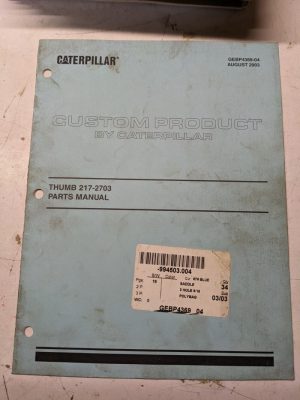 Caterpillar Cat Custom Product Parts List Manual Thumb 217-2703 2003 Gebp4369-04