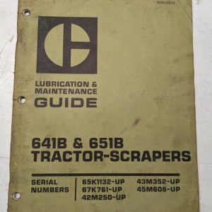Caterpillar Cat Lubrication Maintenance Guide Manual Tractor 641B 651B Scraper