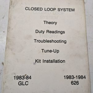 Mazda 1983 1984 Glc 626 Closed Loop System Training Manual