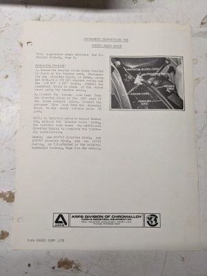Supplement Instruction Page To Tractor Dozer Attachment Sheet Fd220 1276