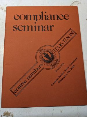 Compliance Seminar Course Number Cpsc Training 1976 January