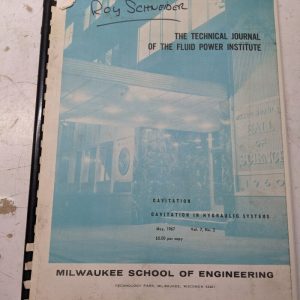 Technical Journal Of Fluid Power Institute Cavitation In Hydraulic Systems 1967