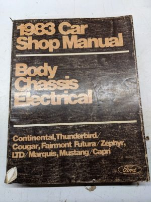 Ford 1983 Car Shop Manual Body Chassis Electrical Service Repair Book