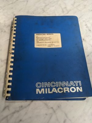 Cincinnati Milacron Cim-Xchanger 15Hc 20Hc Operator Service Manual Acramatic Cnc