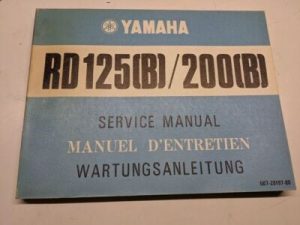 Original Yamaha Owner Service Manual Shop Book 1974 Rd125(B) 200(B) 507-28197-80
