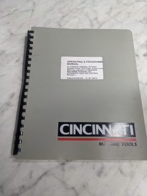 Cincinnati Acramatic Cnc Surface Sensing Options Operating Programming Manual 99
