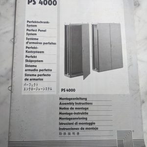 Rittal Ps 4000 Perfect Panel System Assembly Instruction Manual Single & Double