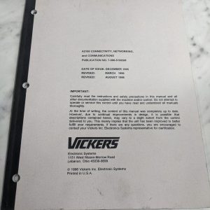 Vickers Systems A2100 Connectivity Networking Communications Operator Manual