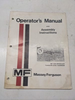 Massey Ferguson Mf Operators Assembly Manual Mf 520 Tandem Disc Harrow 1974