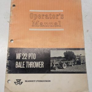 Massey Ferguson Mf Operators Assembly Manual Mf 22 Pto Bale Thrower 1967
