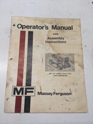 Massey Ferguson Mf Operators Assembly Manual 85 Lawn Tractor & Mowers 1978
